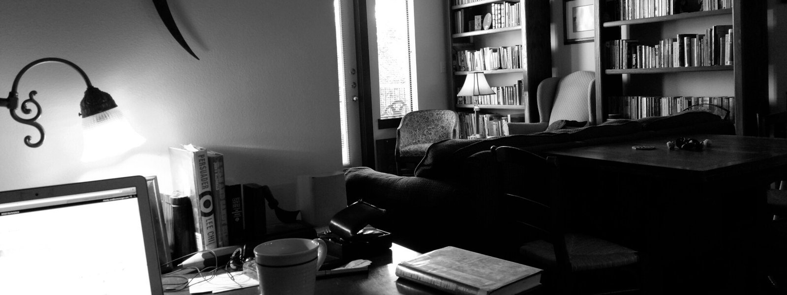 Study with desk and books